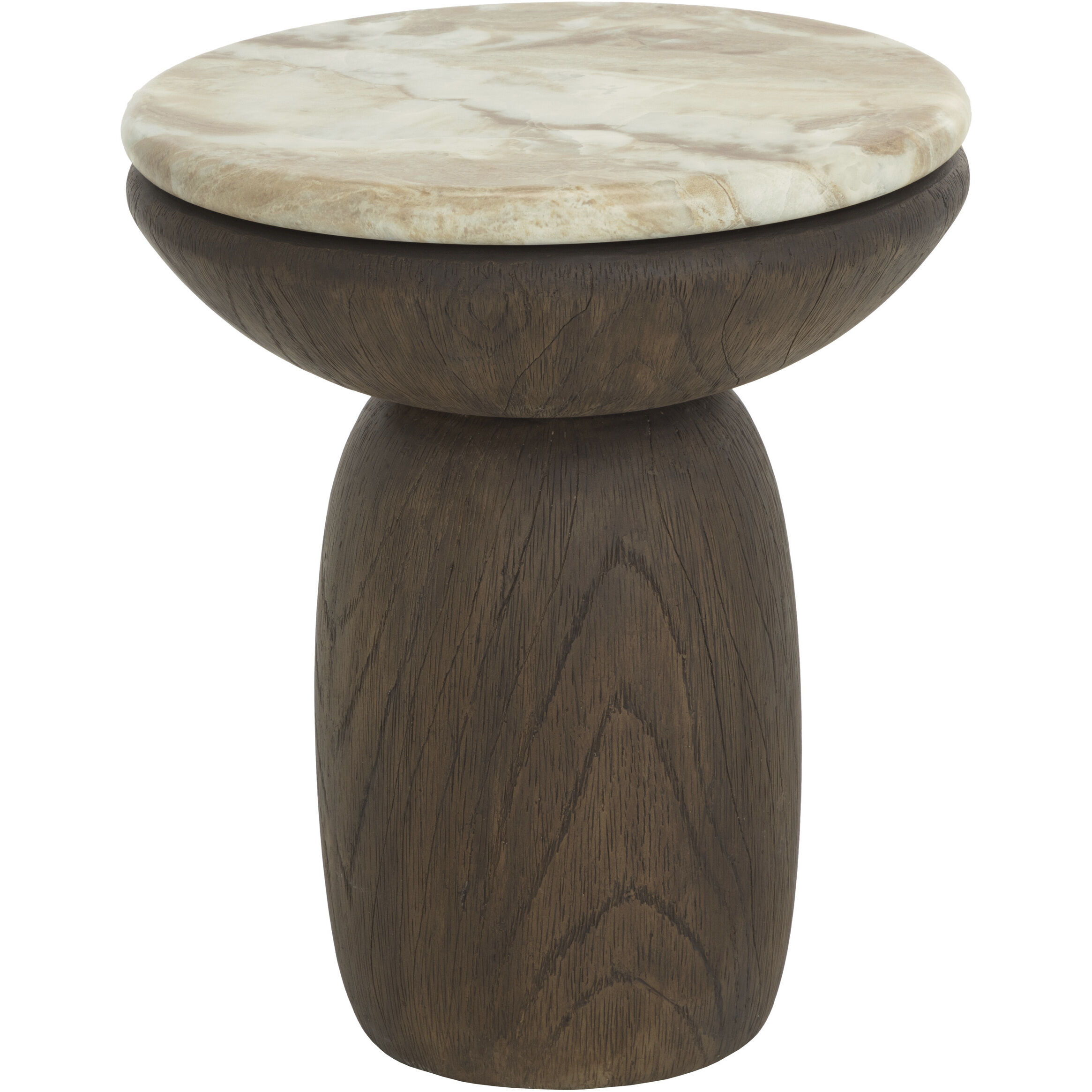 Orula 21 X 18 inch Marble Look / Macchiato Outdoor End Table